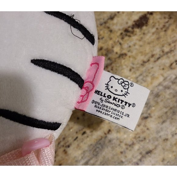 Hello Kitty Fiesta Galaxy Space & Plush Head White Back Pack. Pink White Gold - Picture 6 of 12